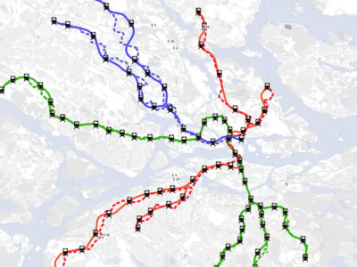 Cykla längs med tunnelbanan