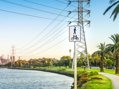 Gång och cykelbana i Australien