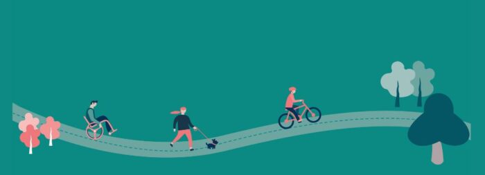 cyklist, gående, promenera, cykla