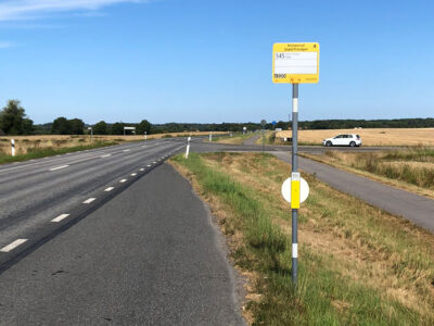 hållplats för regional kollektivtrafik på landsbygden