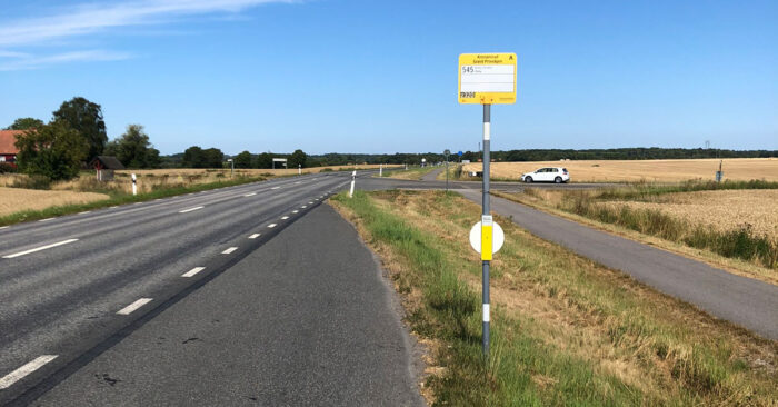 hållplats för regional kollektivtrafik på landsbygden