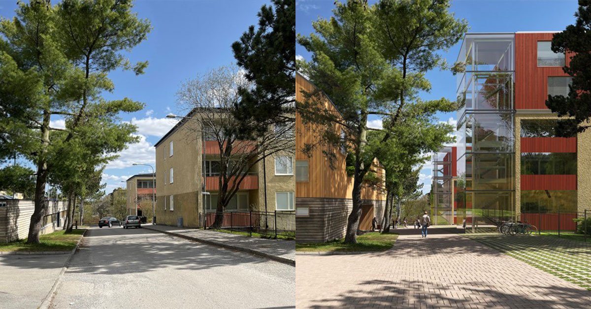 Rikare grannskap - förslag på stadsbyggnadskoncept och mobilitetslösningar för Tensta. Illustration: Nyréns Arkitektkontor/Andreu Taberner