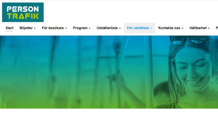 persontrafik2022 logga samt bild på ung kvinna