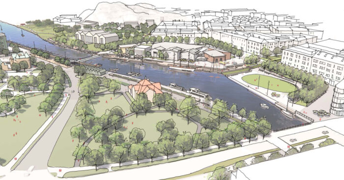 Vision för stadsutveckling kring Bäveån Uddevalla