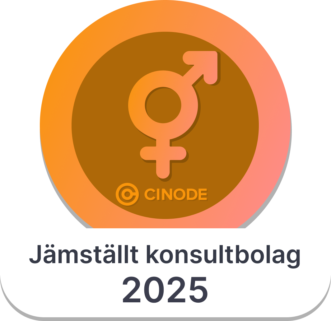Badge Jämställt konsultbolag från Cinode